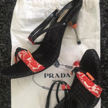 Load image into Gallery viewer, PRADA asian silk heels