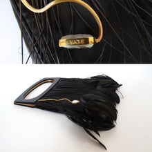 Load image into Gallery viewer, LALIQUE Feather Embellished Silk Evening Bag