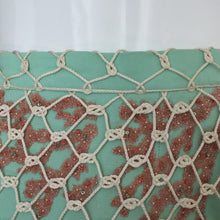 Load image into Gallery viewer, VALENTINO Boutique pastel green skirt with beaded starfish, coral and fishnet