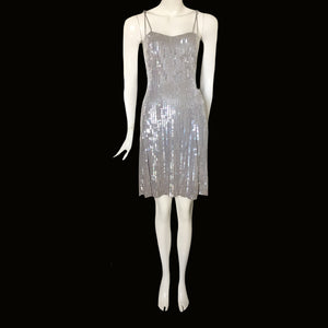 EMPORIO ARMANI Silk silver dress