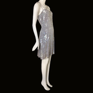 EMPORIO ARMANI Silk silver dress