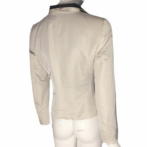 GIORGIO ARMANI White/Cream tailored jacket with black collar