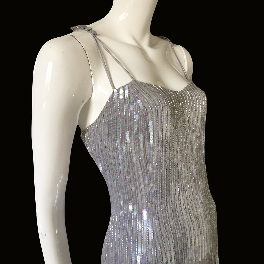 EMPORIO ARMANI Silk silver dress