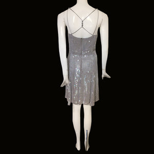 EMPORIO ARMANI Silk silver dress