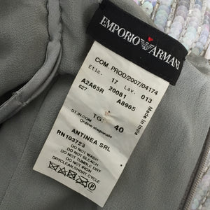 EMPORIO ARMANI Silk silver dress