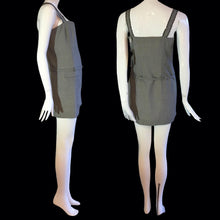 Load image into Gallery viewer, ALBERTA FERRETTI 90s grey square neck dress