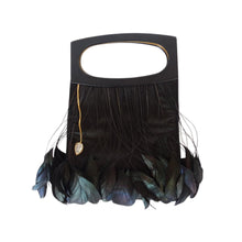 Load image into Gallery viewer, LALIQUE Feather Embellished Silk Evening Bag